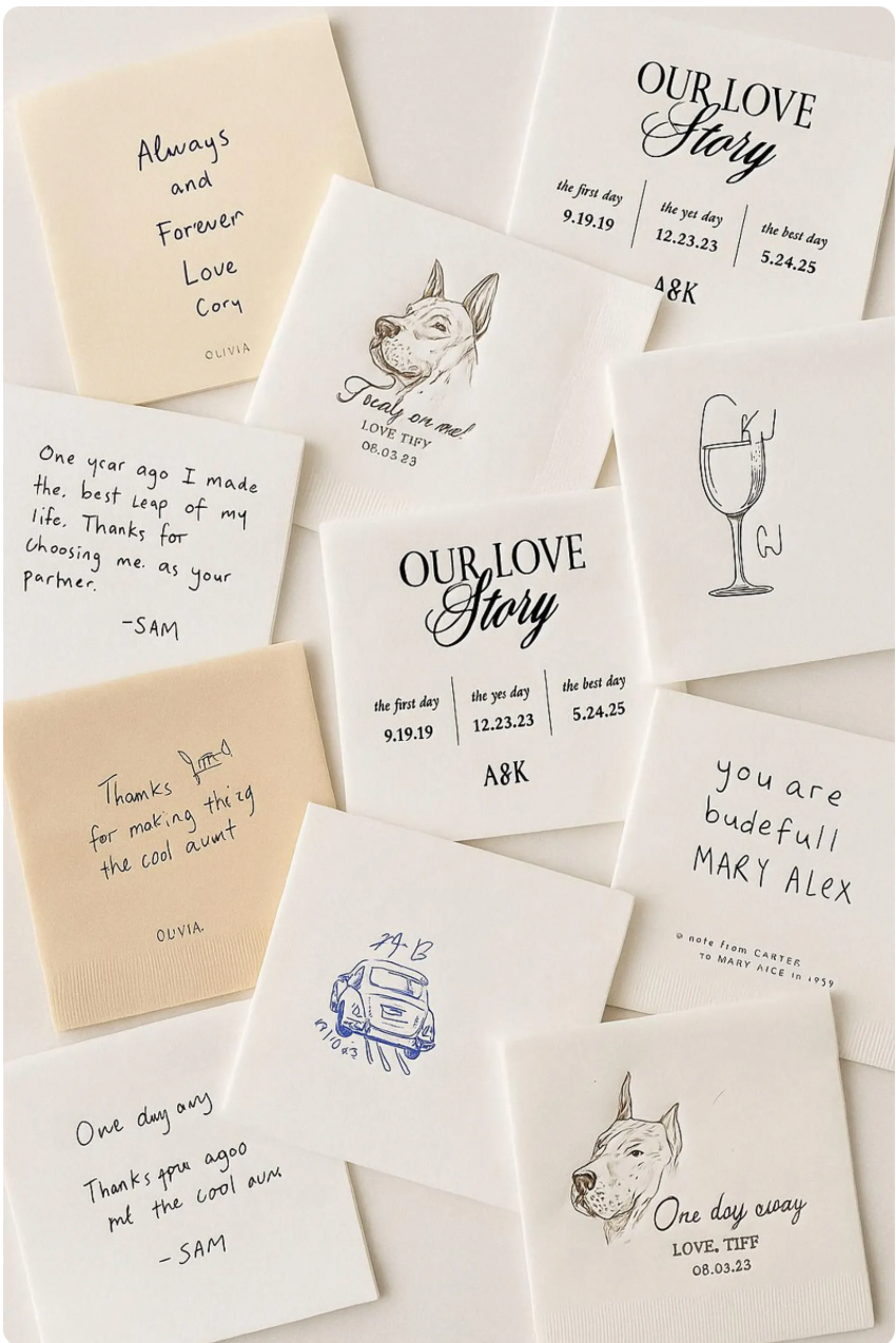 Wedding/Event/Business Custom Napkins